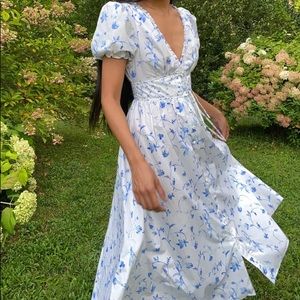 Hill House Sabrina Nap Dress Blue Botanical